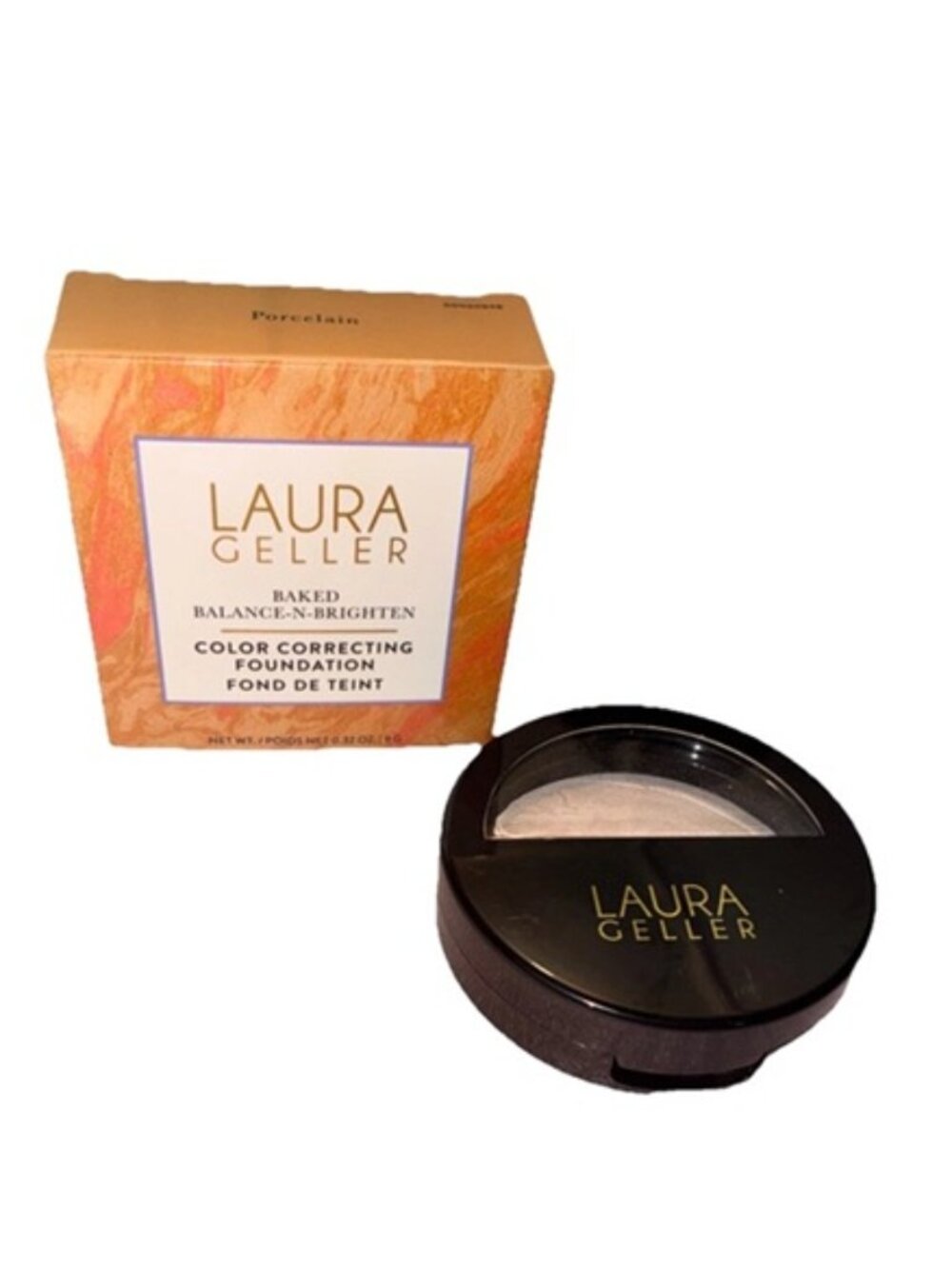 Laura Geller Baked Balance-N-Glow Color Correcting Foundation Porcelain New